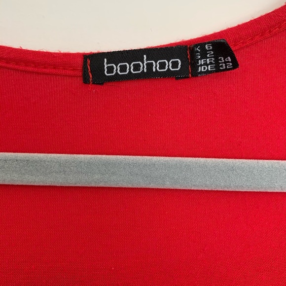 Red BooHoo Wrap Dress - Picture 2 of 3